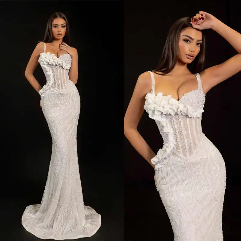 

Сексуальное свадебное платье «Сладкая сердечка» на заказ, элегантное, без рукавов, с кружевными аппликациями, силуэт «русалка», длиной в пол, для невесты