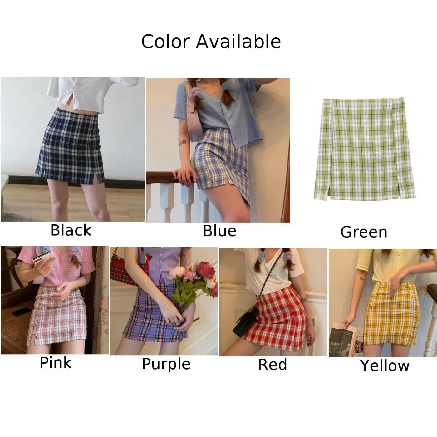 Plaid Women Mini Skirt Summer A-Line Female Pleated Casual High Waist Women Girls Short Streetwear Student Skirts