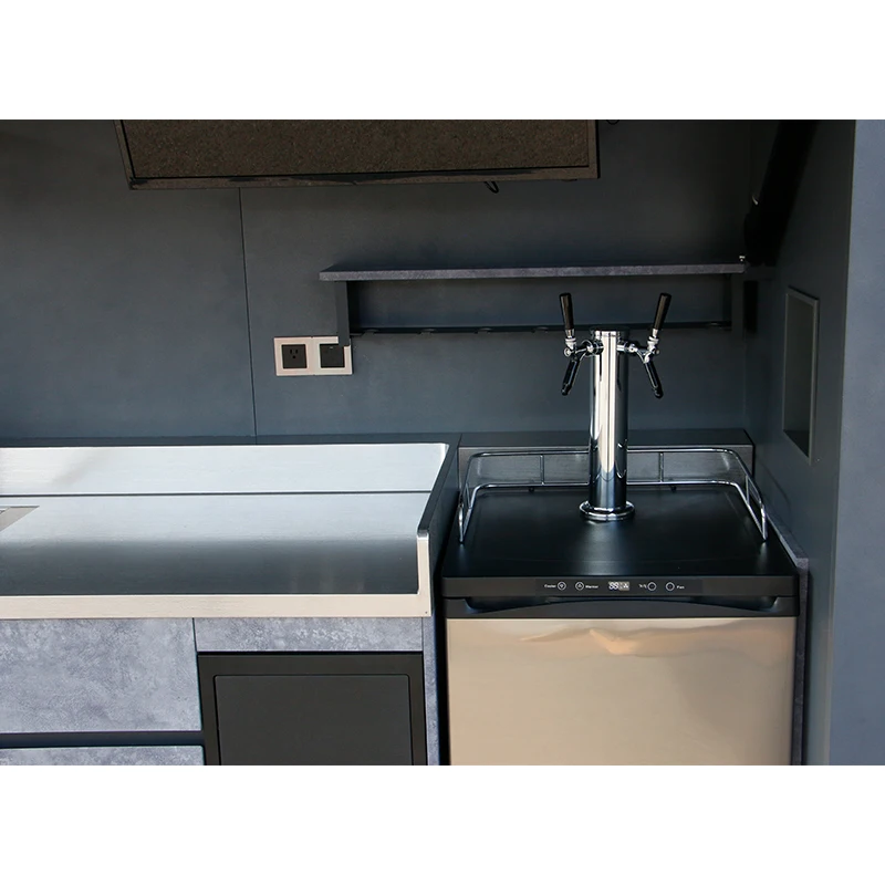 Stainless Steel Outdoor Kitchen Cabinet Modular Chrome Plated Foldable BBQ Unit With Remote Control Flame Safety Device