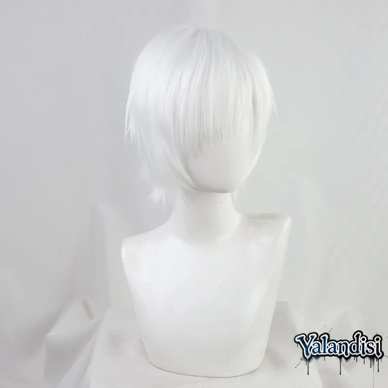 Yalandisi& Anime Cells At Work White Blood Cell Cosplay Wig Halloween Carnival Party Props Synthetic Hair Heat Resistant Fiber