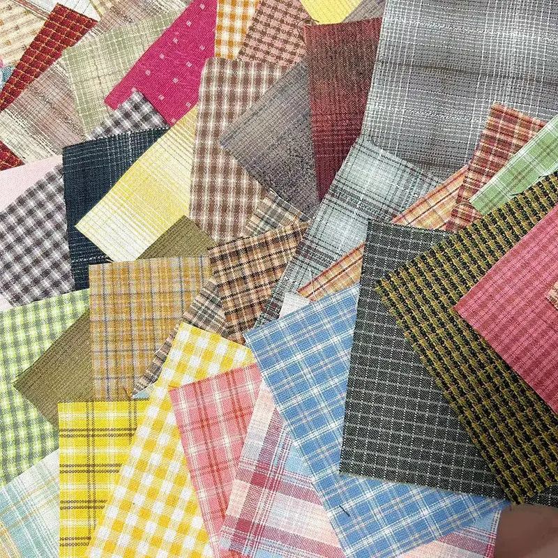 Random Assorted Non-Repeating 10/50pcs 20x20cm 100% Cotton Pre-Dyed Precut Fabric Bundles,Diy Patchwork Quilting Sewing