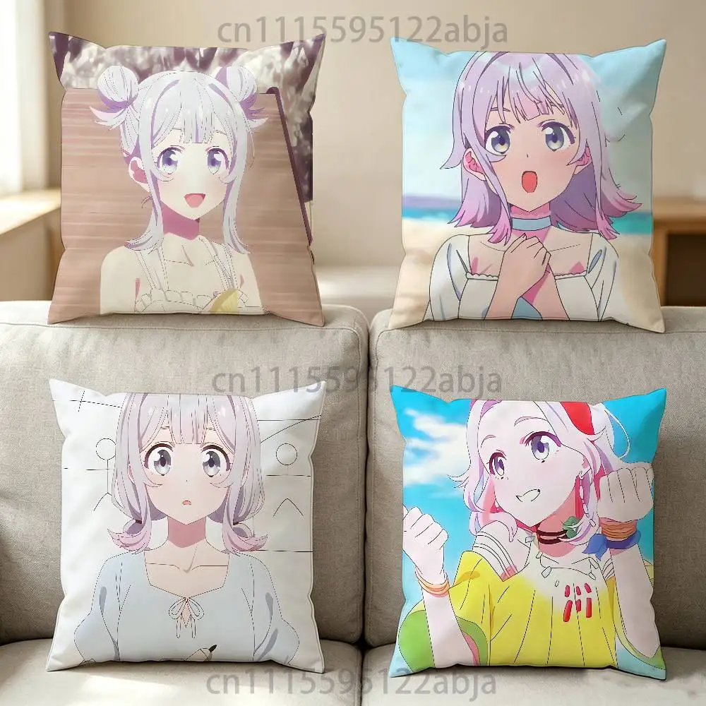 Imau Nagisa S-SELECTION PROJECT Throw Pillow Case 50x50cm DIY Square Pillowcase Square Office Cushion Cover