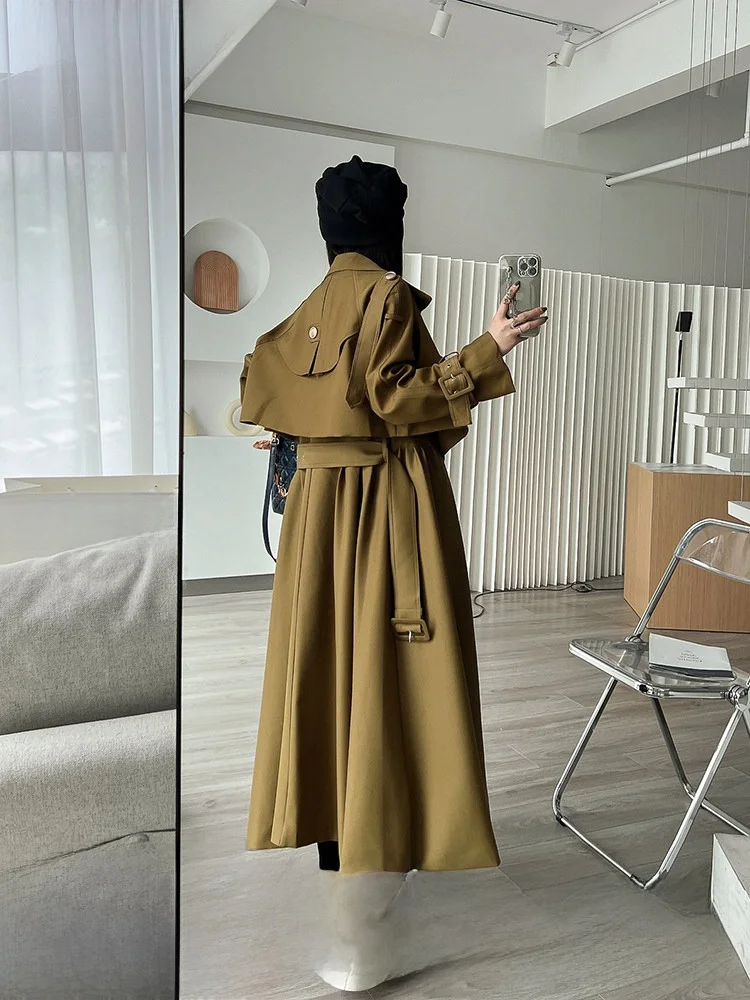 

Женский костюм-двойка: пальто и жакет, осенний дизайн, модный, средней длины, верхняя одежда для женщин