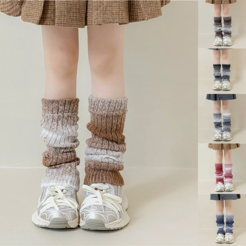 RIRI Fashion Leg Warmers Knitting Boot Socks for Children Leggings School Event Accessories Flared Bottom Leg Cover