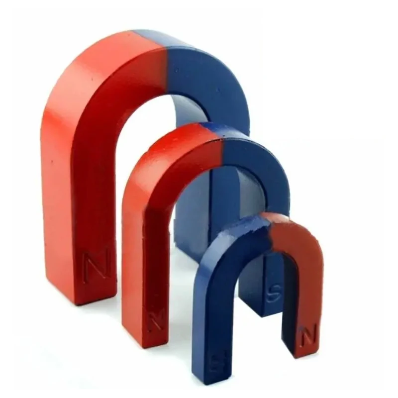 Vendita calda 3/4/6/8/9/10cm magnete a ferro di cavallo a forma di U strumenti educativi regalo per bambini