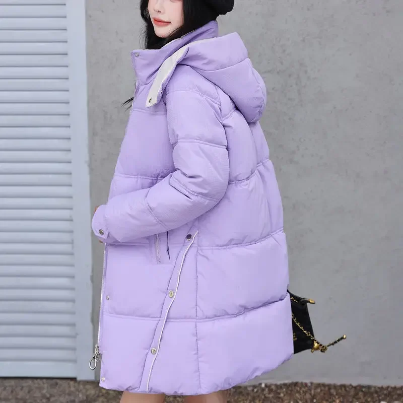 2025 Fashion Winter Women's Cotton Jacket Commuter Loose Splicing Jacket