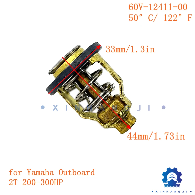 60V-12411-00 Thermostat For Yamaha Outboard Motor 2-Stroke 200-300HP 4T 115HP 50°C/ 122°F 68V-12411-00 Boat Accessories