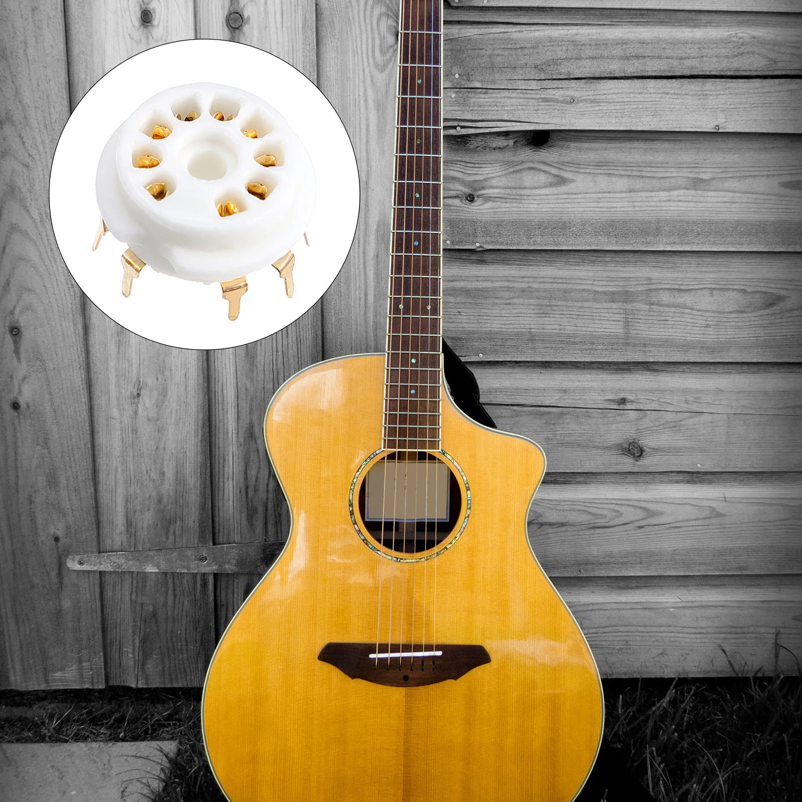 

4Pcs Instrument Socket 9-Pin Tube Base Ceramic Gold-Plated Safe Convenient Durable Texture Vacuum Tube Sockets