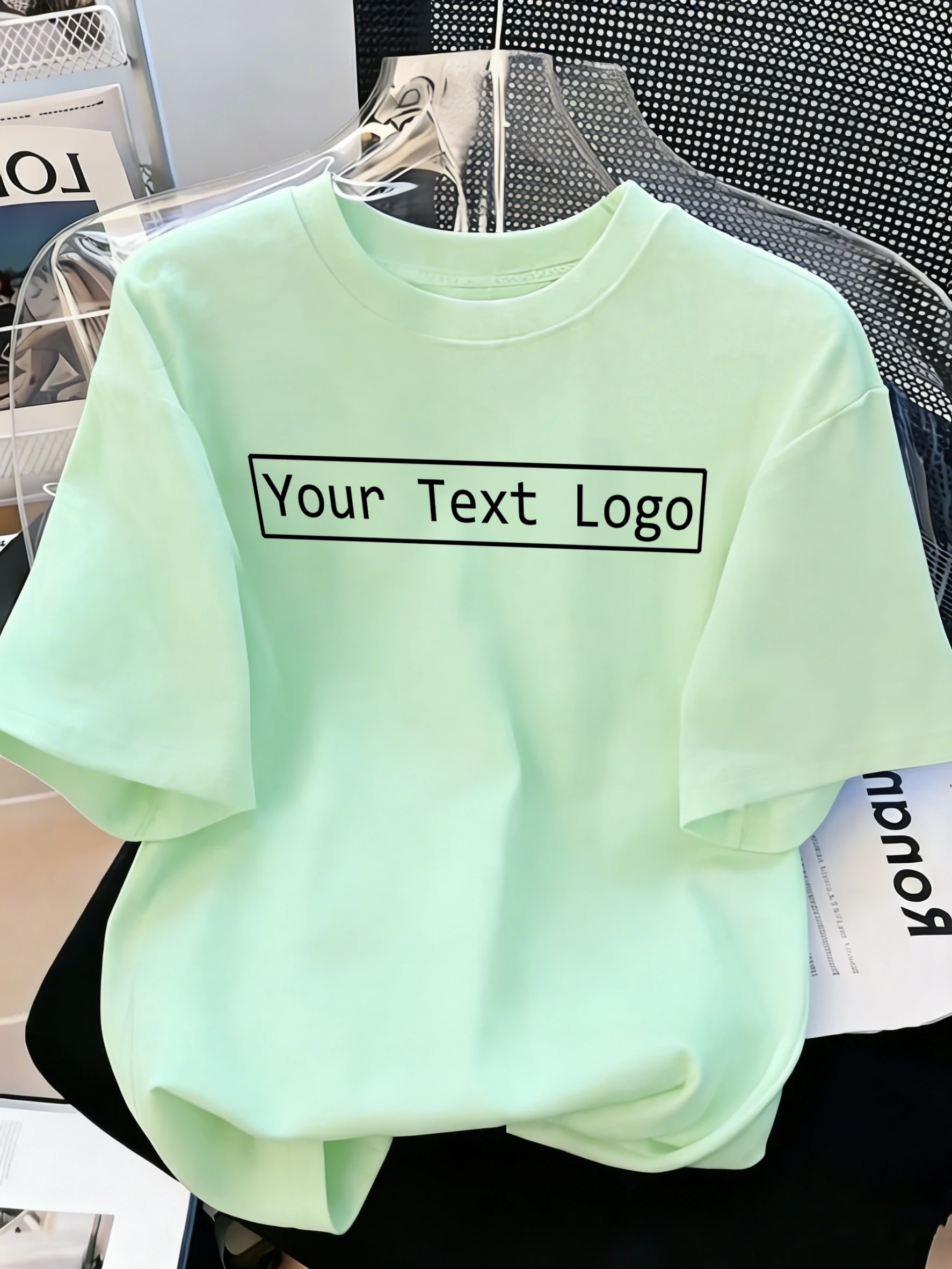Customized Personalized Your Text Logo Female T Shirts Cotton Breathable Soft Workwear Casual Loose Home Clothes Trendy Y2K Tee view 2