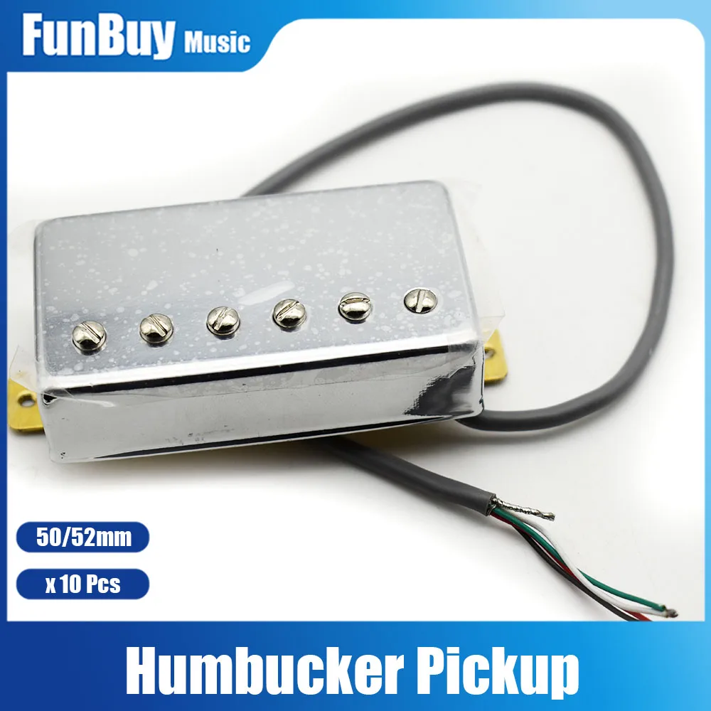 

10pcs Electric Guitar Double Coil Humbucker Pickup Neck Bridge Pickup 50mm 52mm Ceramic Maet for LP Electric Guitar