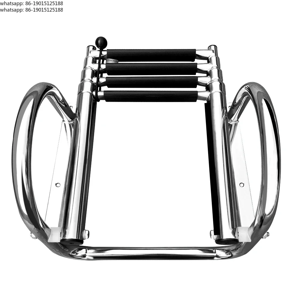 Stainless Steel Boat Boarding Telescoping Ladder, Sliding Folding, Swimming Launching Ladder, Boat Accessories, 4 Step