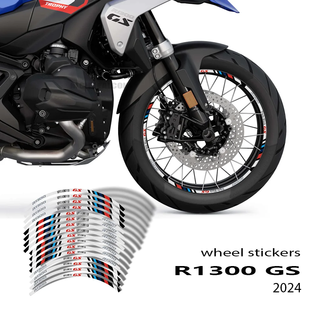 R1300GS Wheel Stickers Rim Decals For BMW R 1300 GS 2023 2024 Wheel Hub Sticker Protection Kit