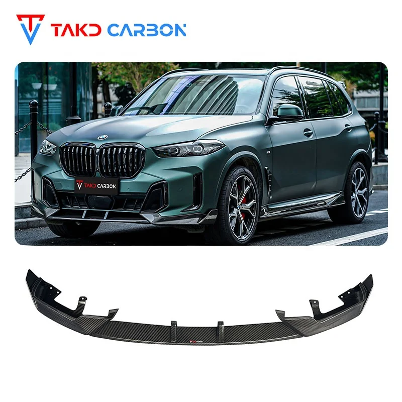 

G05 LCI TAKD Style Real Car Data Development New Dry Carbon Fiber Front Car Bumper Lip for bmws X5 G05 G18 LCI