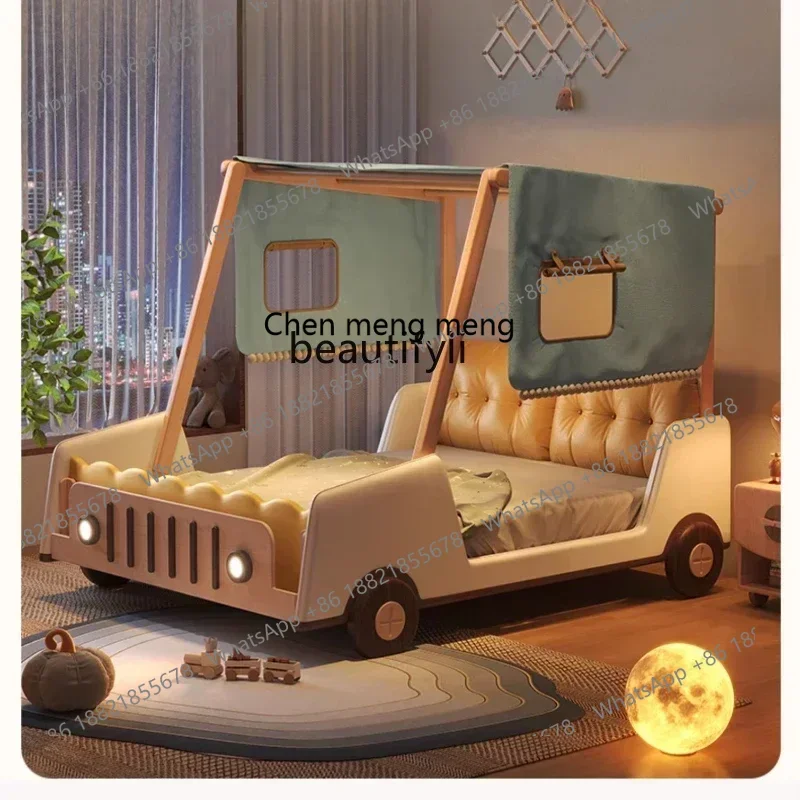 

SS new Open Cartoon Bed for Car Boy Solid Wood Fence Bed Tree House Bed Tent ss 7486