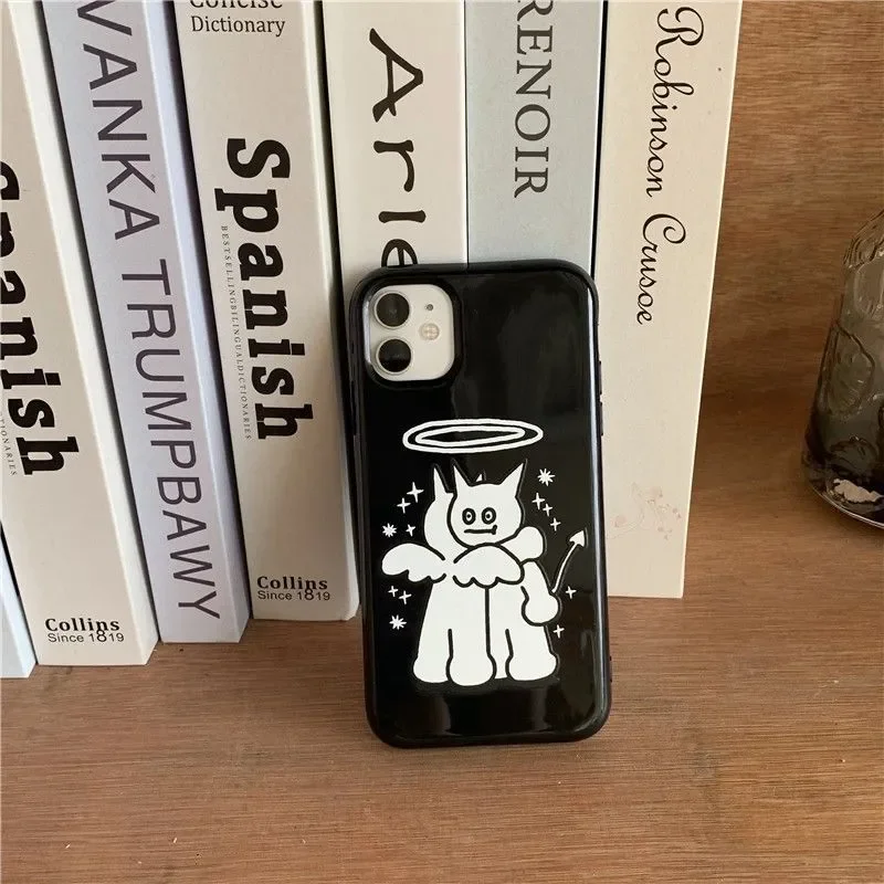 Korean Instagram Angel Little Devil Phone Case For iPhone 17 AIR 16 Pro Max 15 14 13 12 11 Pro Xr Xs max Mini 7 8 Plus Y2K Phone