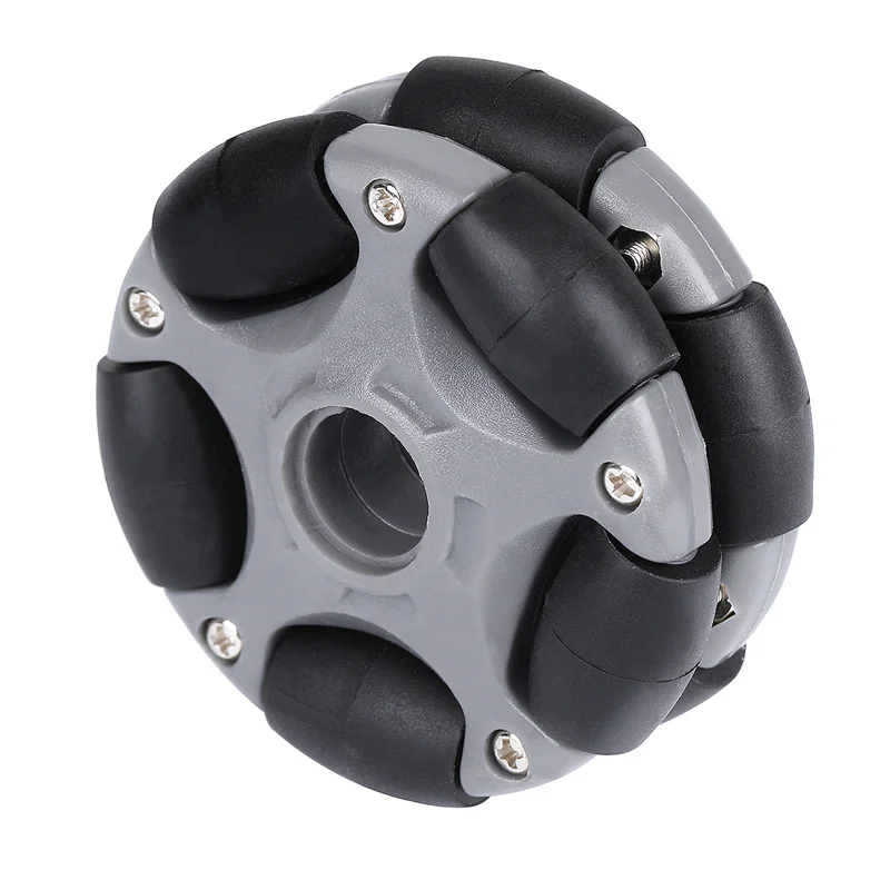 Roues en caoutchouc pour chariot Robot ROS, roues omnidirectionnelles doubles en nylon, diamètre 58 mm/100 mm