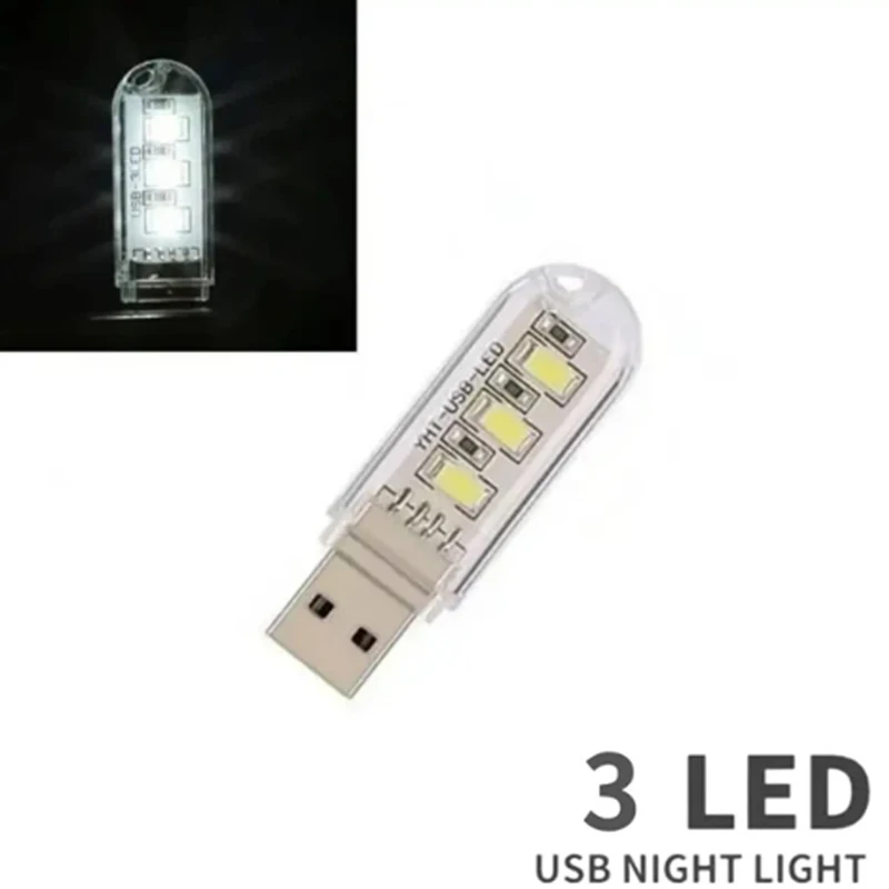 2pcs Mini Portable LED USB Book Light DC5V Ultra Bright Reading Book Lamp 3/8/24leds Lights for PC Power Bank Laptop Notebook 