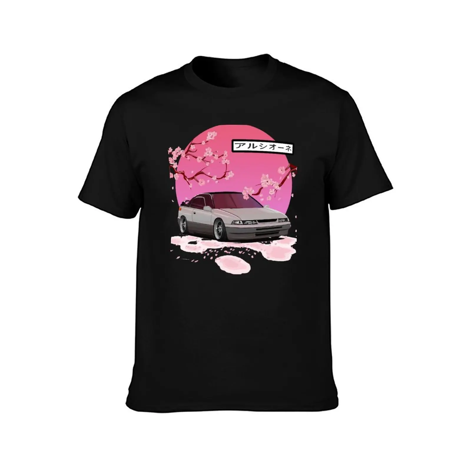 Tri-Tone Under Sakura Trees T-Shirt Summer Casual Cotton Tee Oversized Streetwear Tops Vintage Graphic Print 100% Cotton