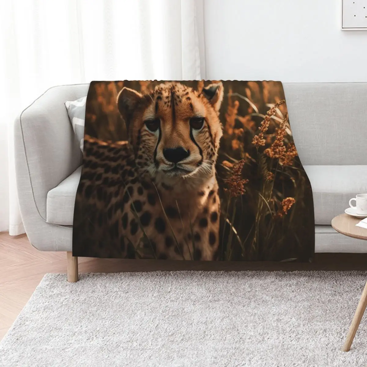 

Face of Cheetah Throw Blanket Heavy Bed covers funny gift Luxury Designer Blankets