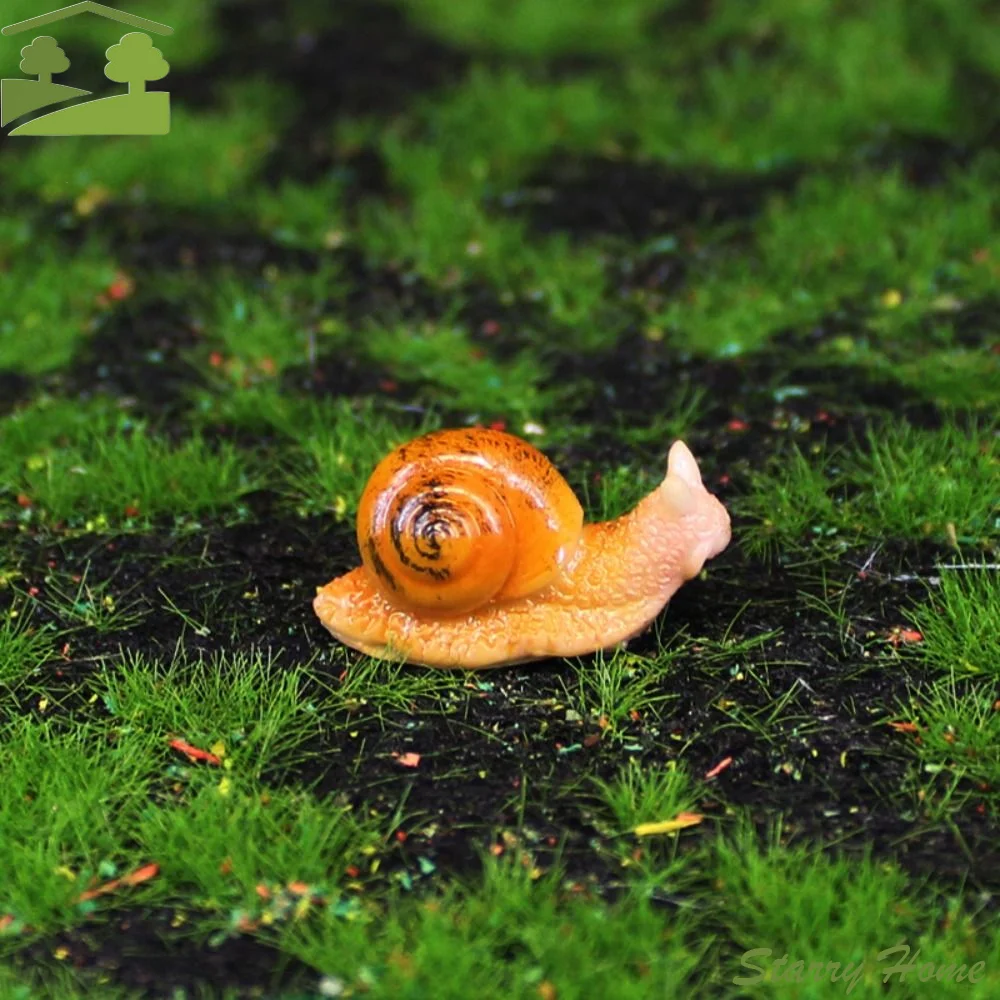 Cute Easy Use Micro Landscape Succulent Animal  Garden Decoration Snail Model Miniature Figurine Resin Craft Snail Ornament