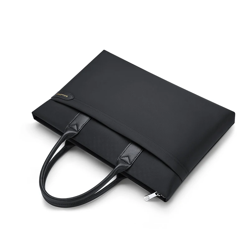 WilliamPOLO Valigetta da uomo d'affari sottile Borsa per laptop resistente all'acqua e resistente all'usura Borsa leggera per uso ufficio