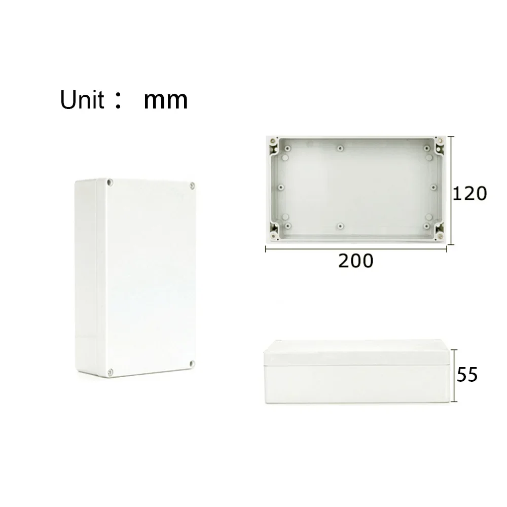 Projekt-Anschlussdose für Elektrokabel, Outdoor, DIY, versiegeltes IP67-Gehäuse, Kabelbox, 115 x 90 x 55 mm, wasserdichte elektronische Gehäuse