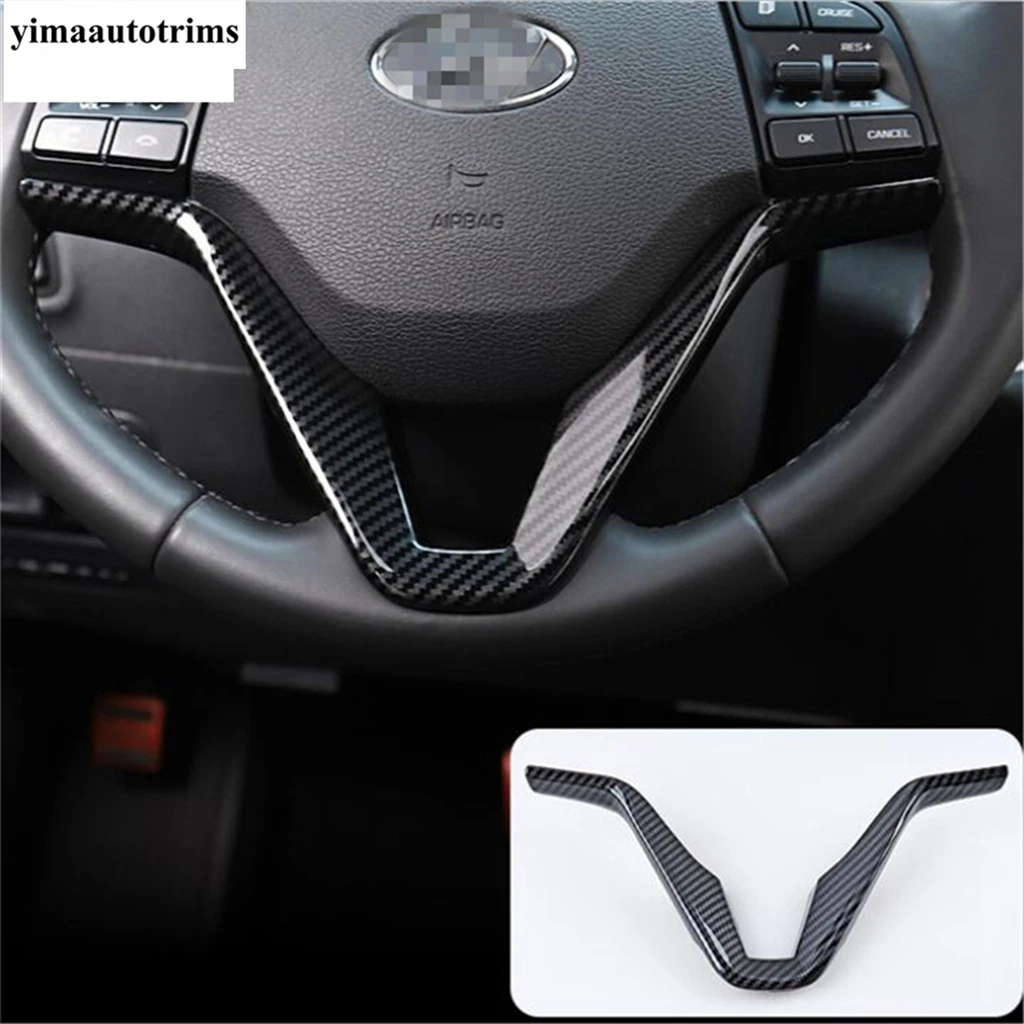 

Car Steering Wheel Button Frame Decoration Cover Trim For Hyundai Tucson 2016 - 2020 ABS Red / Matte / Carbon Fiber Accessories