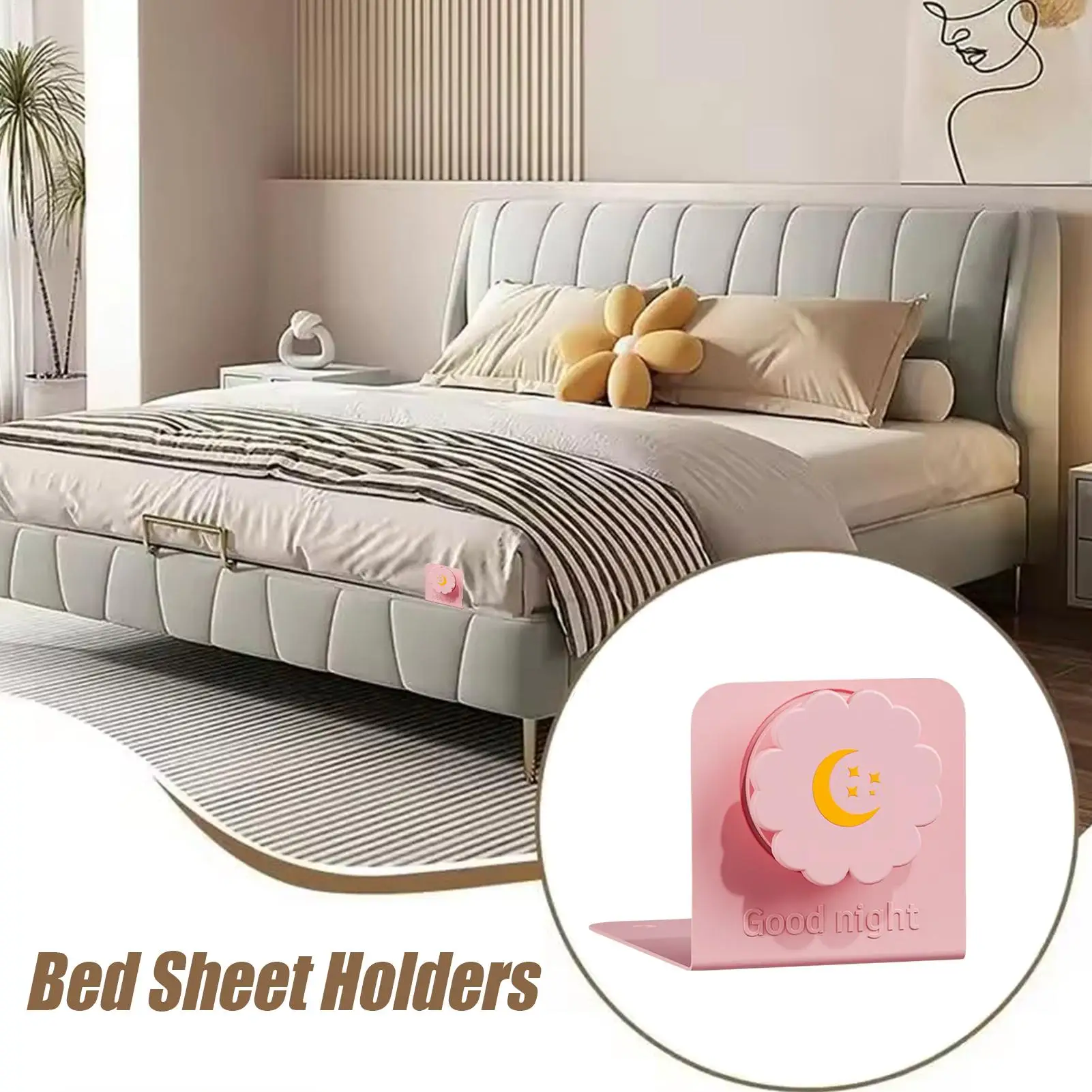Sheet Holders 4 Pieces Bedsheet Locks For Lateral L Shape Sheet Lock Holders For Campers Bunk Bed Hotel Nursery Guest Room RV
