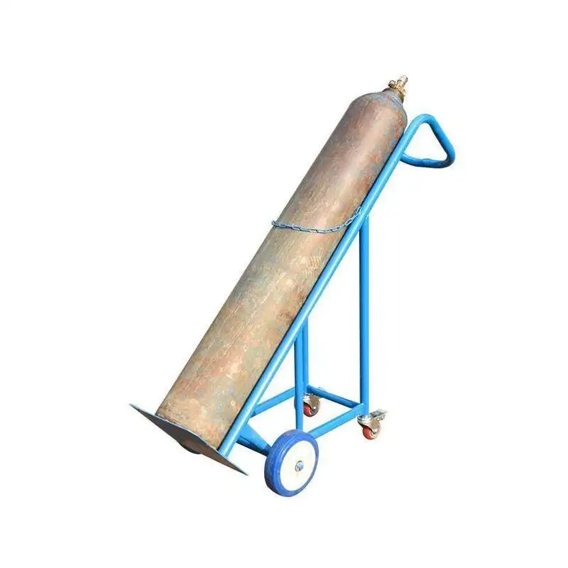 Stainless Steel Gas Cylinder Trolley Two Welding Machine Mobile Welding Tool Cart 40 Liters