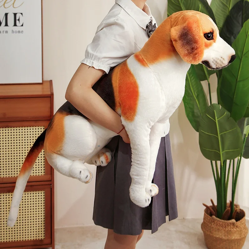 45/55/65cm Realistic Animal Dog Beagle Plush Doll Pillow Large Standing Soft Dog Plush Toy Home Decor For Boys And Girls Gifts