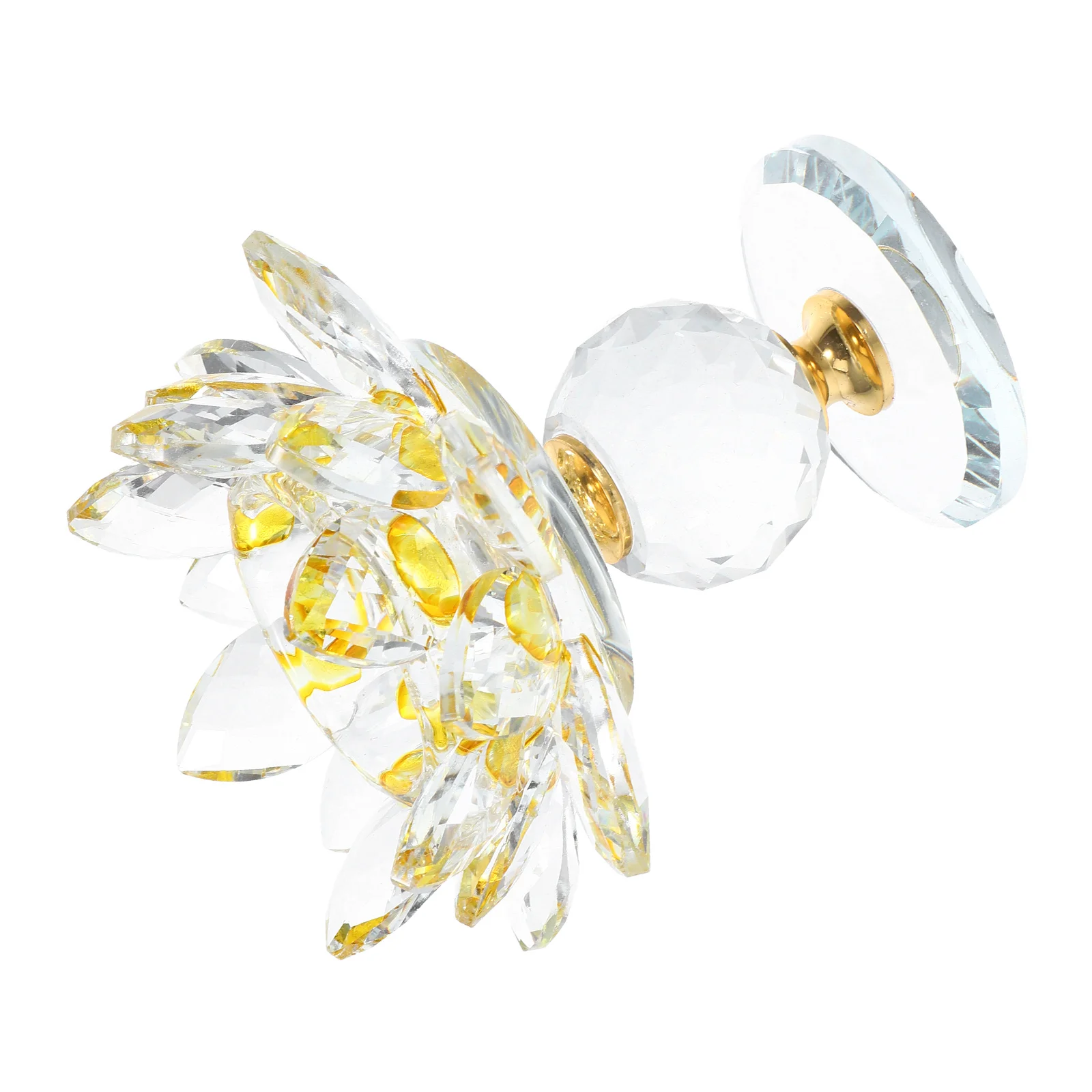 

Crystal Lotus Flower Holder Glass Lotus Petals Decorative Pillar Stand Wedding Table Centerpiece Home Decor