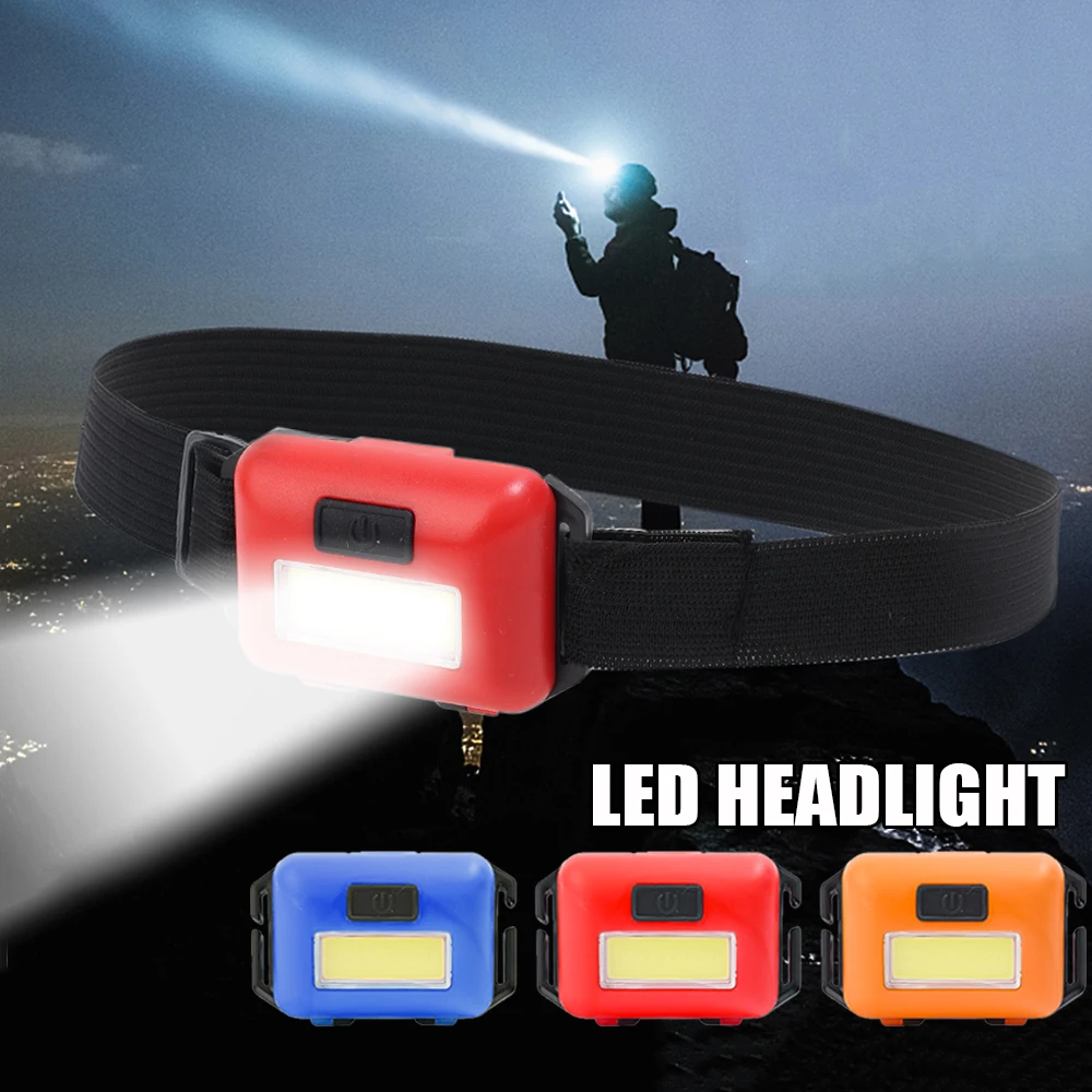 LED Headlight 3 Modes Flashlights Adjustable Headband Torch Waterproof Flashlight Outdoor Night Lamp Cycling Fishing Head Lamp