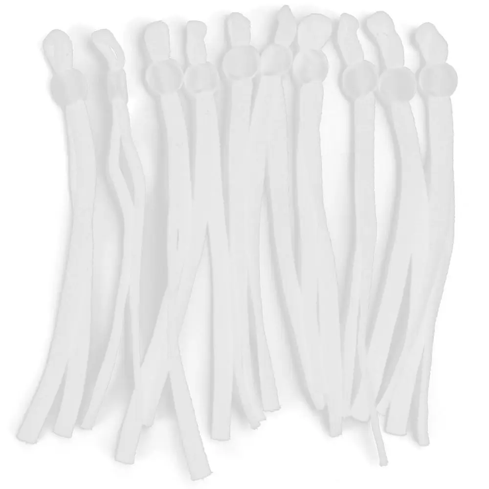 200pcs Extension Strap Stretchy Elastic Bands Adjustable White & Black Elastic Cord Earloop Cord Sewing