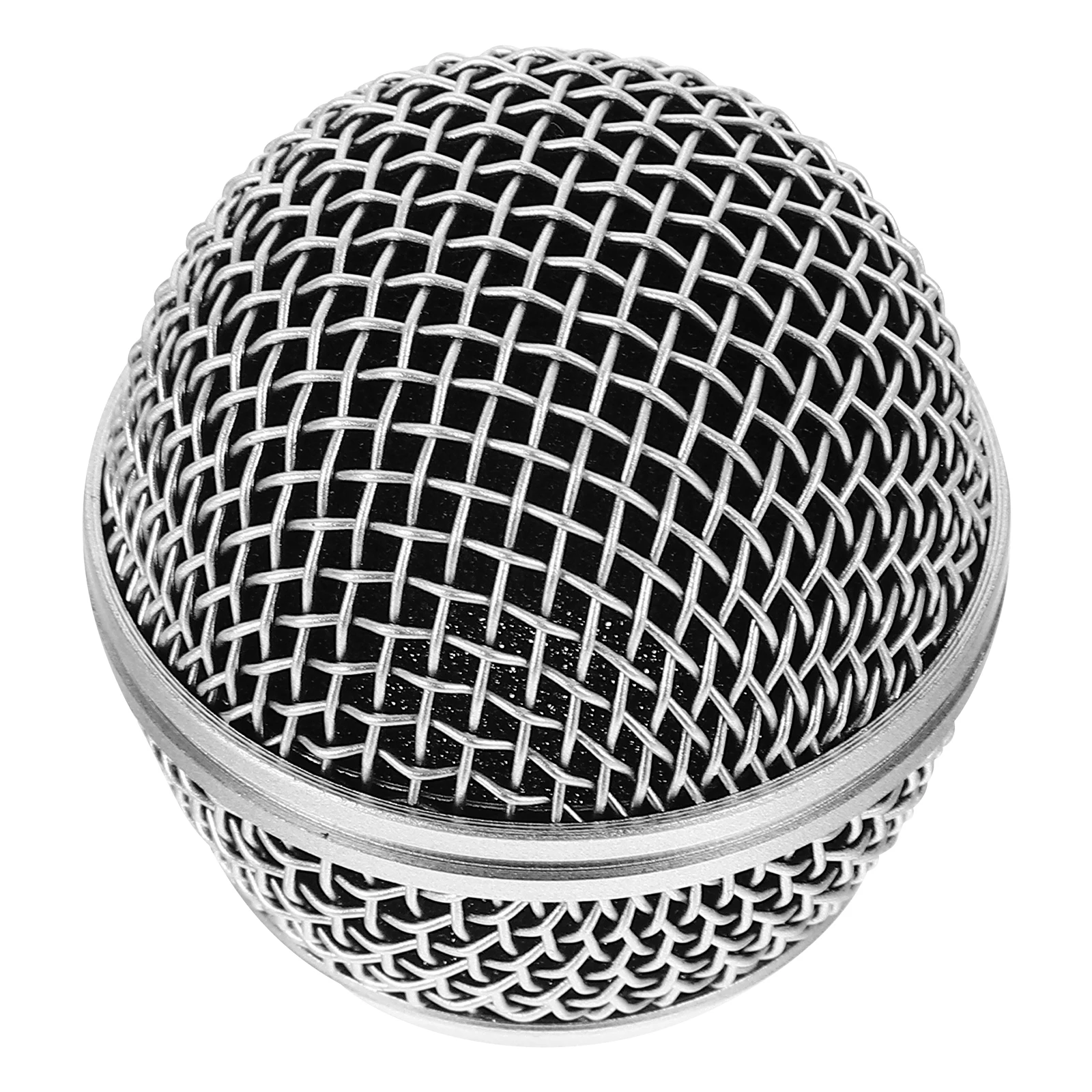 شبكة تصادم الميكروفون البديلة لرؤوس الشبكة وغطاء الدرع وشبكة كروية فضية للزجاج الأمامي متوافقة وعملية