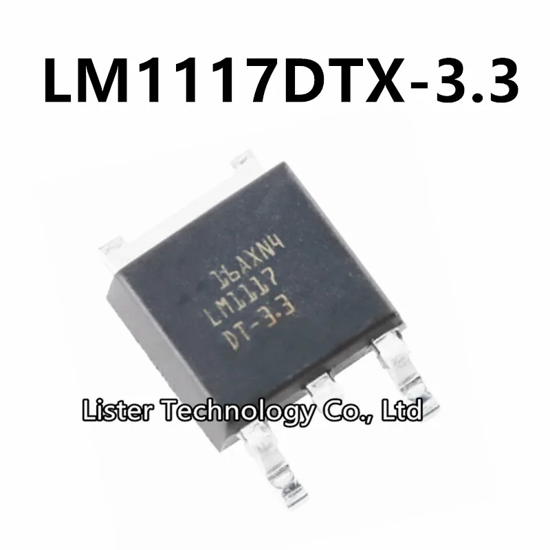 10~50Pcs/Lot New LM1117DTX-3.3 TO-252 Marking:LM1117DT-3.3 LM1117 LM1117DTX LM1117DTX-3.3V TO252 SMD