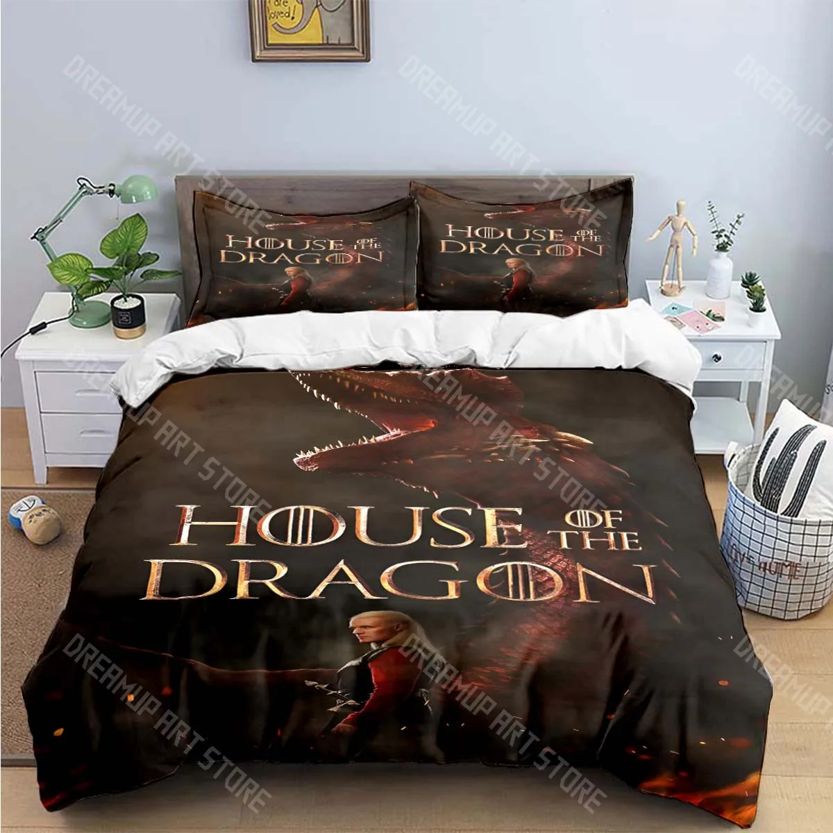 3D Printed  Role House Famous Film Dragon Bedding Set for Boys Girls Duvet Cover Twin Queen King Full Single Double Sizes