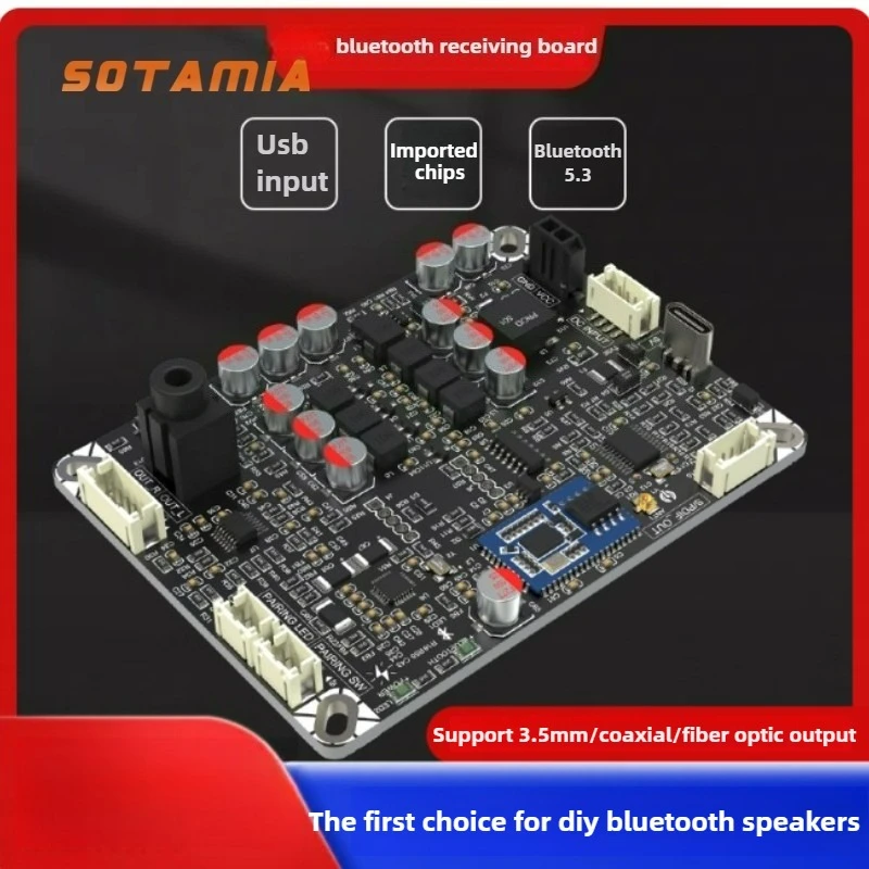 

SOTAMIA QCC5171 Bluetooth Receiver Board LDAC Lossless Coaxial Fiber USB Decoding Wireless Audio Receiver DIY Power Amplifier