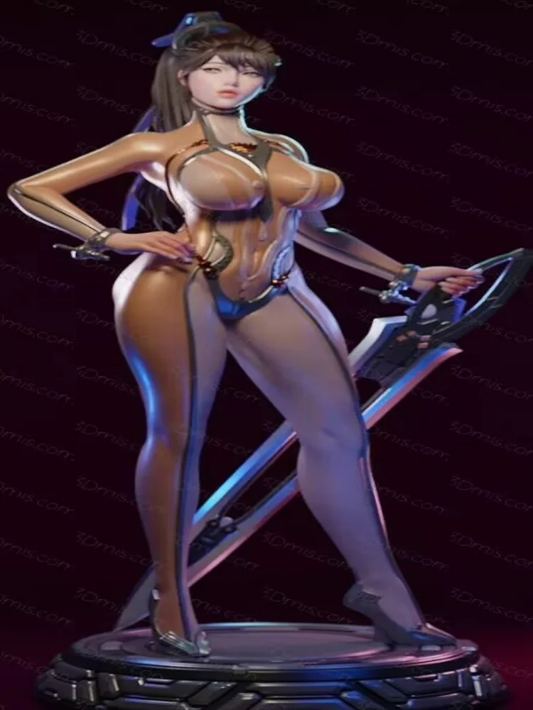 

1/24 Scale Resin Figure plump female warrior hold a knife Nsfw version Assemble Model Kit Unassembled and Unpainted 3D printing