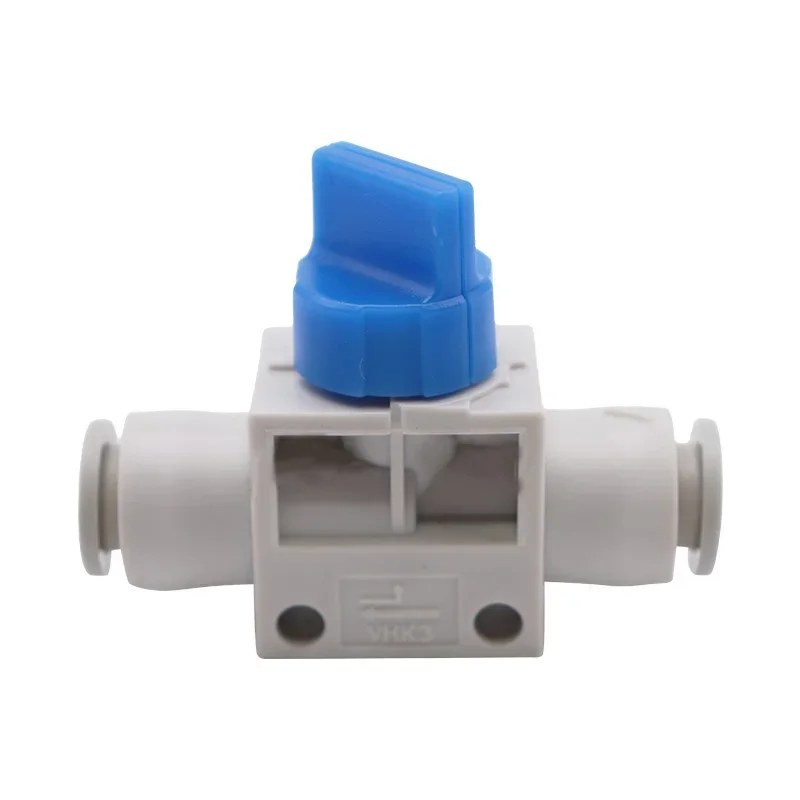 1PC SMC VHK Series Blue/Grey Rotary Knob Manual Finger Valve Manual Control Valve, VHK2/3-04F-04F 06F-06F 08F-08F 10F-10F 12F