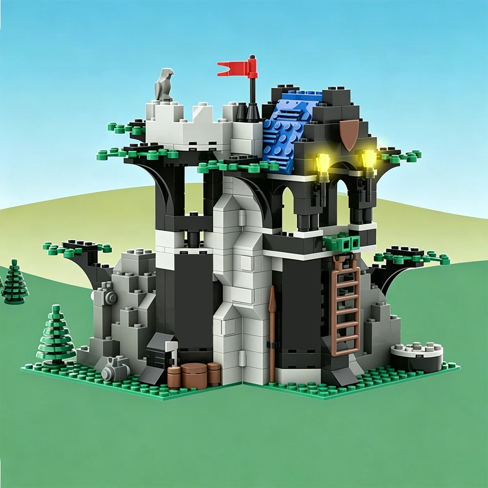 New MOC Medieval Castle Forester's Rest Stop Model Building Blocks DIY Modular Building Assembly Toy Adult Collectible Gift Set
