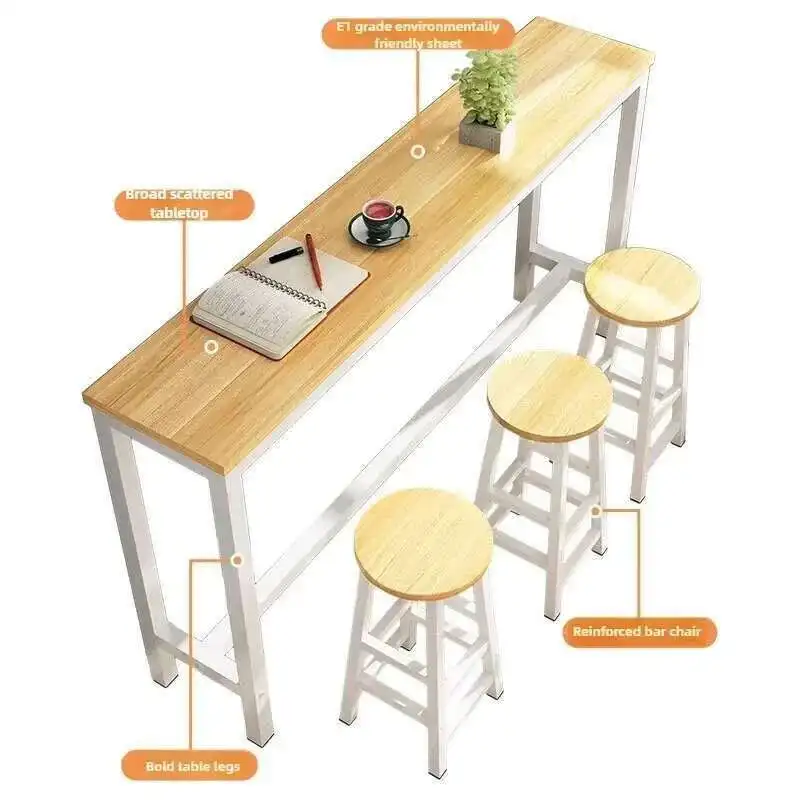 

Milk Tea Shop Against The Wall Bar Tables for Commercial Furniture Home Long Table Balcony Window Living Room Narrow Bar Table