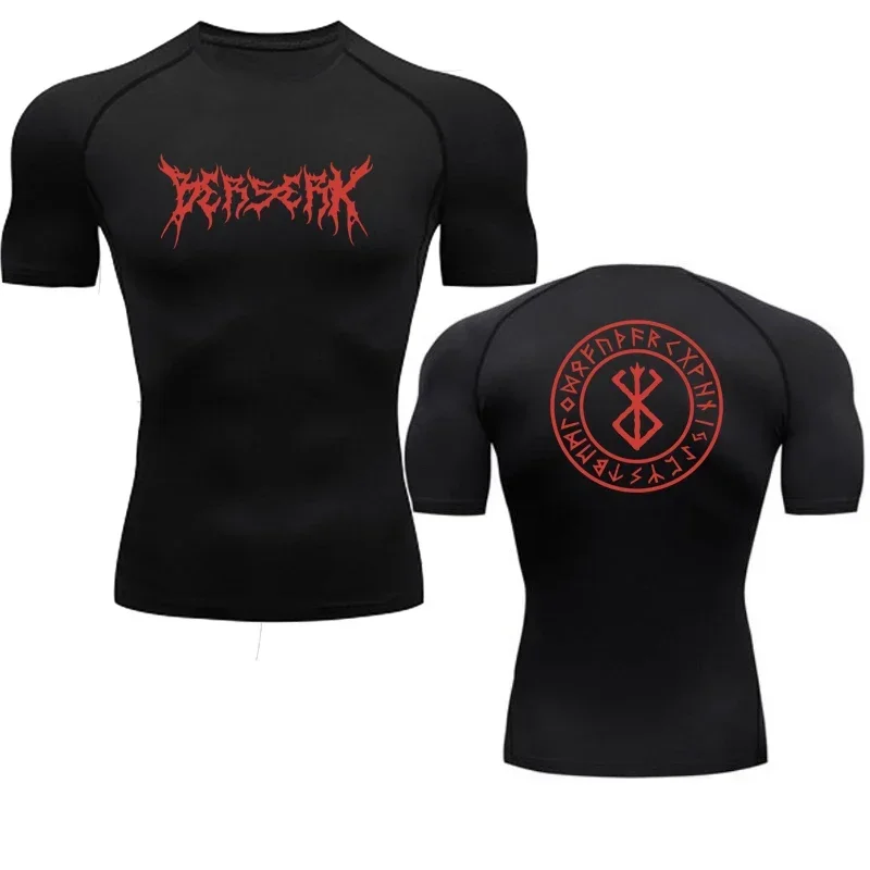 Anime Berserk Compression Tshirt Men Fitness Tight Long Sleeve Sport T Shirt Training Jogging Shirts Gym Sportswear Quick Dry