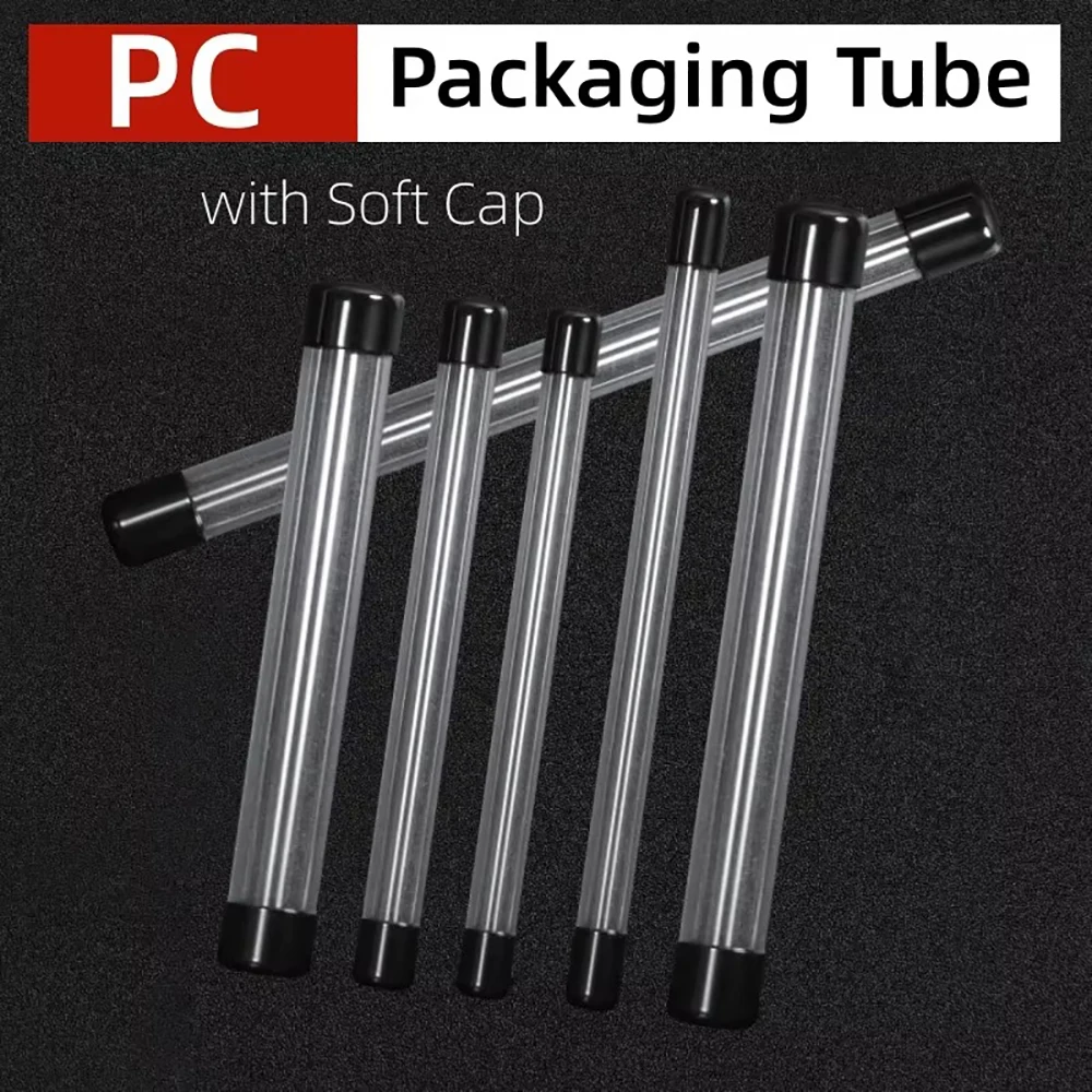 100pcs Clear Storage Tube Small Plastic Round Tubing with Caps Incense Joss Stick Bottle Empty Container