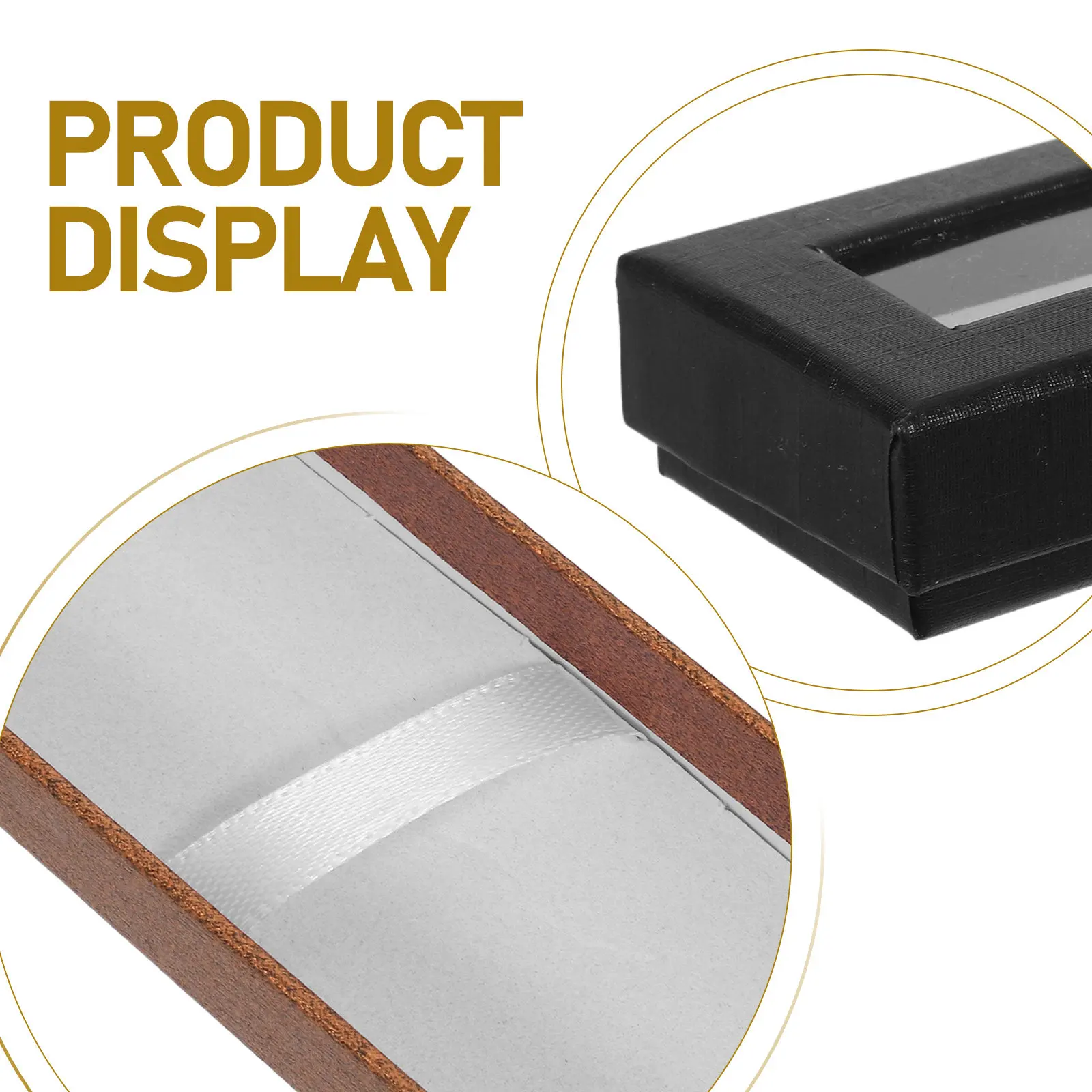 12Pcs Paper Pen Display Boxes Transparent Window Storage Case Square Pen Holder Organizer Present Packaging Box for Business