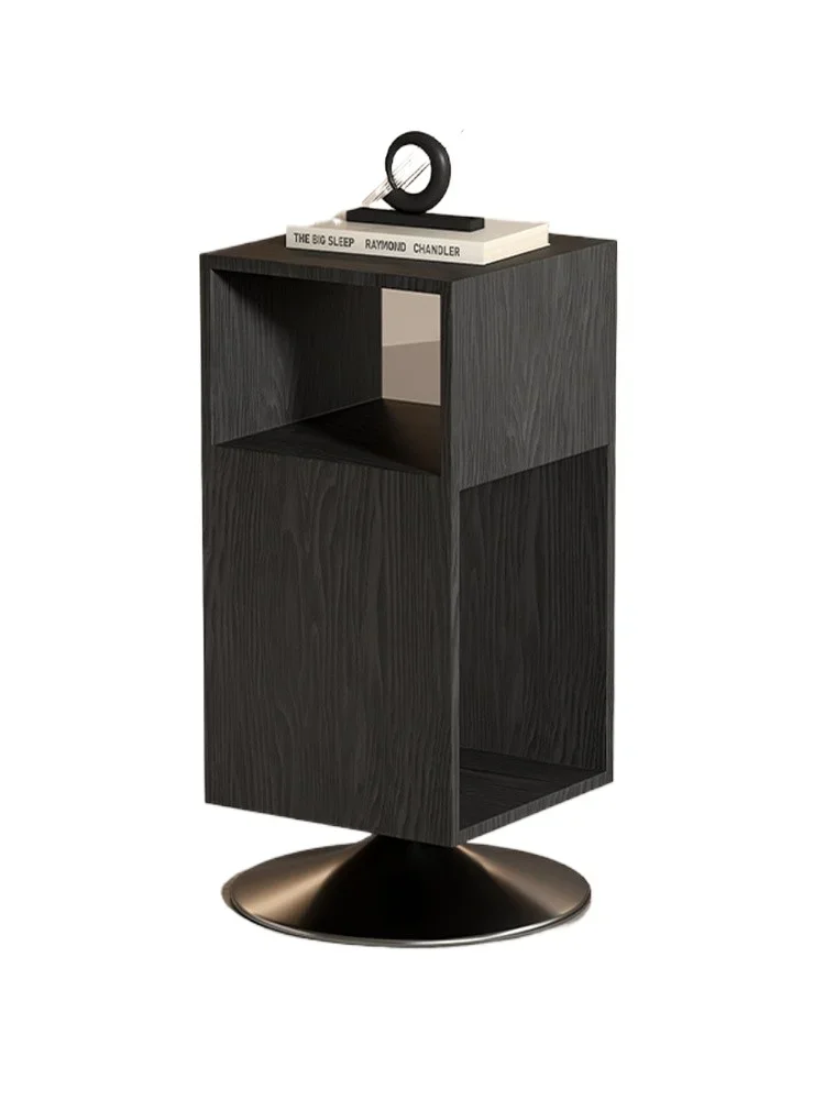 

Вращающийся прикроватный столик, креативный деревянный угловой шкаф из твердой древесины, простой домашний боковой шкаф для гостиной в маленькой квартире