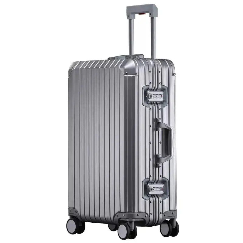 

Hot Sale Aluminum Luggage Trolley Luggage Bags Unisex Aluminum Suitcase Set