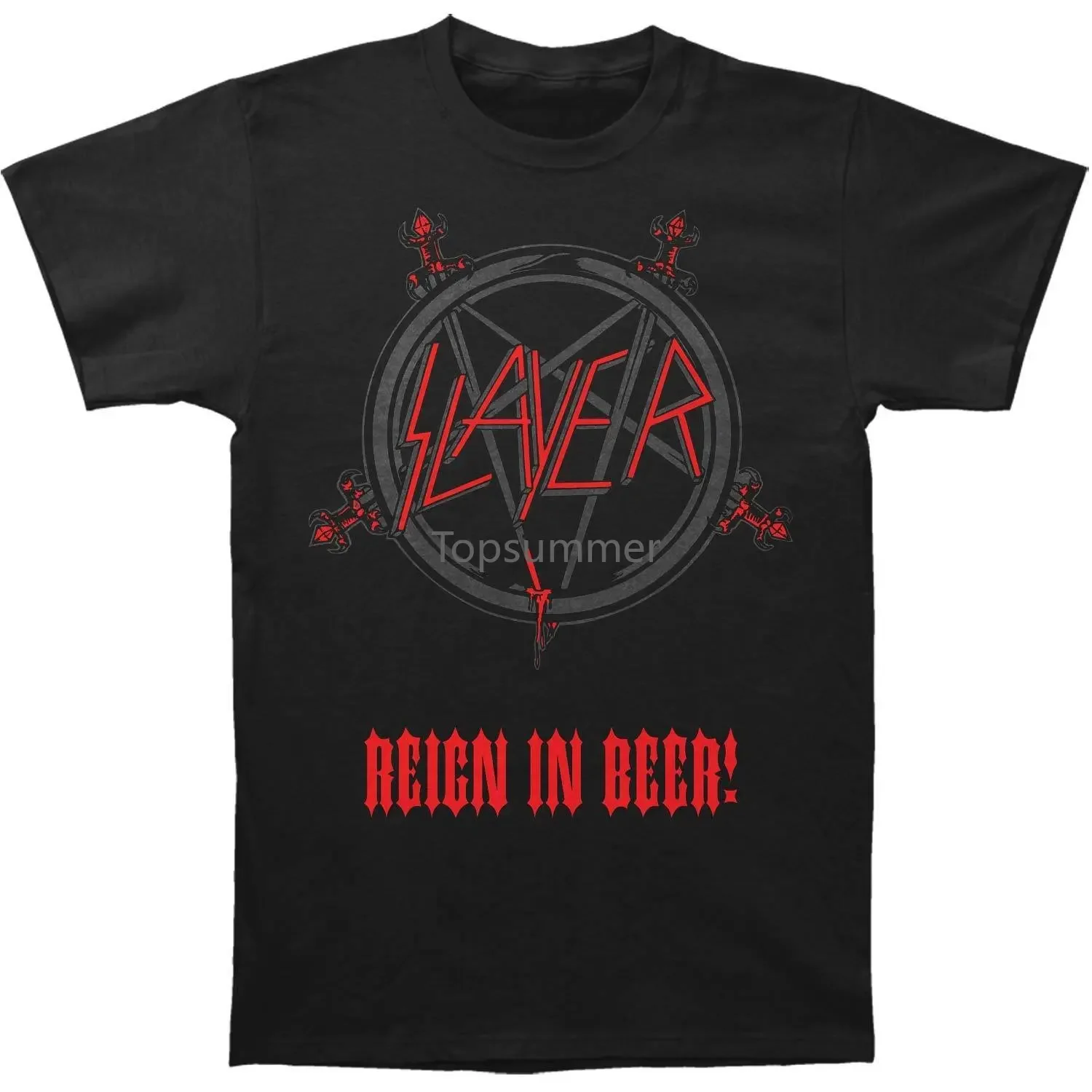 Slayer Men\'S Reign In Beer T Shirt Black