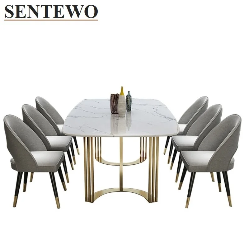 

Ltalian Luxury Marble Kitchen Dining Table And 4 Chairs Set Metal Titanium Glaze Gold Frame Dinner Table Chair Set Mesa Jantar