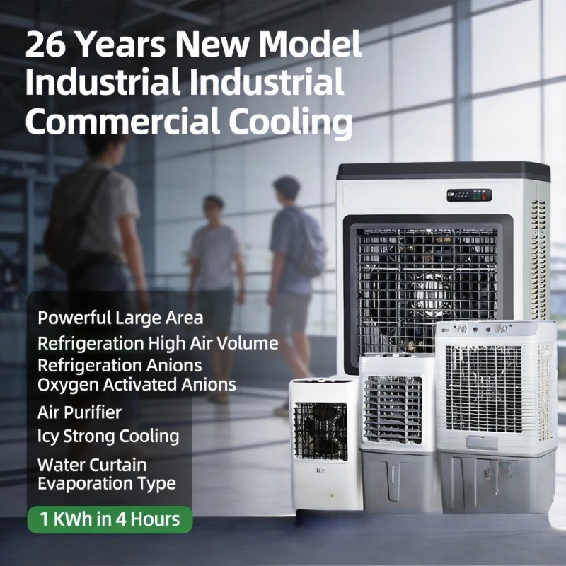 Industrial Commercial Evaporative Air Cooler Large Water Cooling Fan For Workshop Restaurant Home