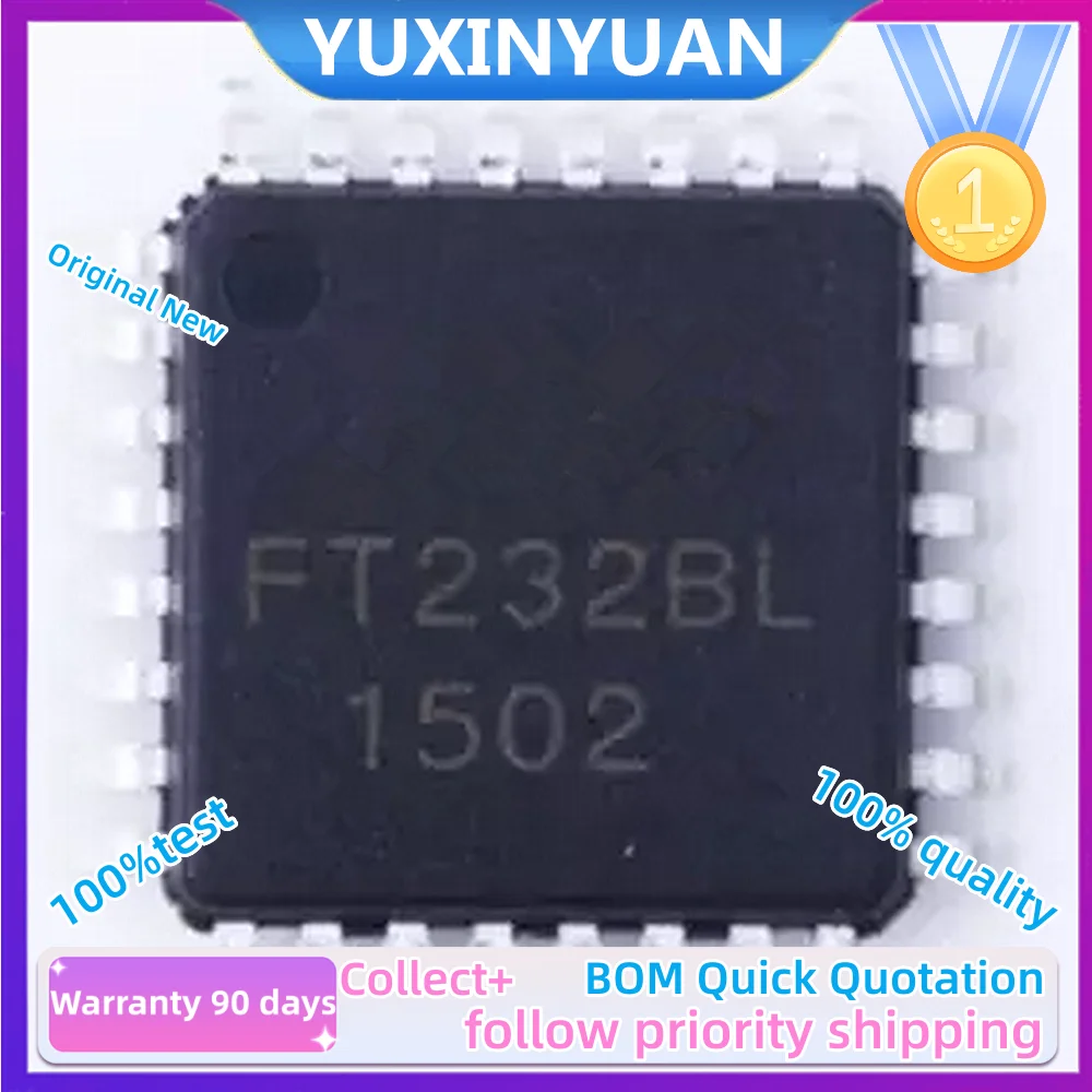 1Pcs/lot   FT232BL  FT232HL FT232BM  TQFP-32 YUXINYUAN  IC in stock ,100%test